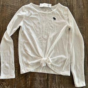 Abercrombie kids Long sleeve white shirt